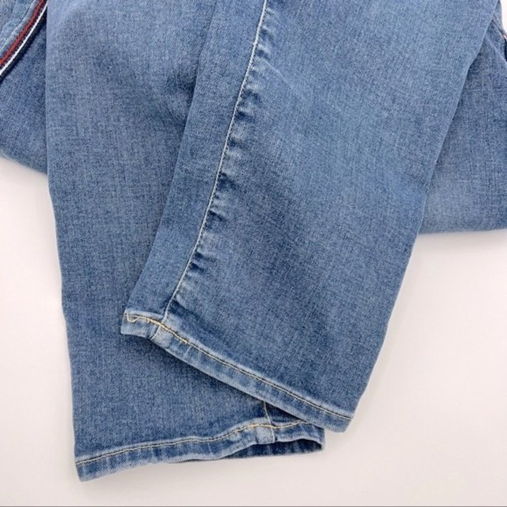Tommy Jeans High Rise Straight Ankle Jeans  Tribeca Side-Stripe Size 6 - Picture 12 of 15